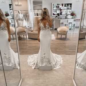 One of a kind wedding dress | Custom made | hand sewn lace and detailing